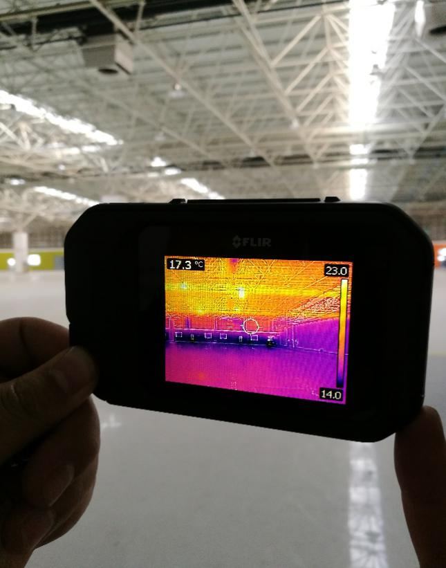 Thermal imaging survey of a warehouse before selecting the heating system