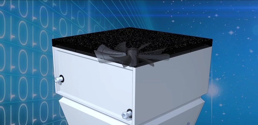 OXA automatic filter cleaning — filter section and unit fan