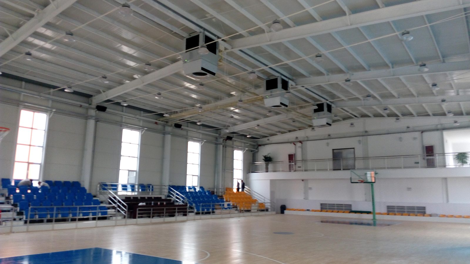 heating a high-ceilinged basketball hall — Mycond OXA