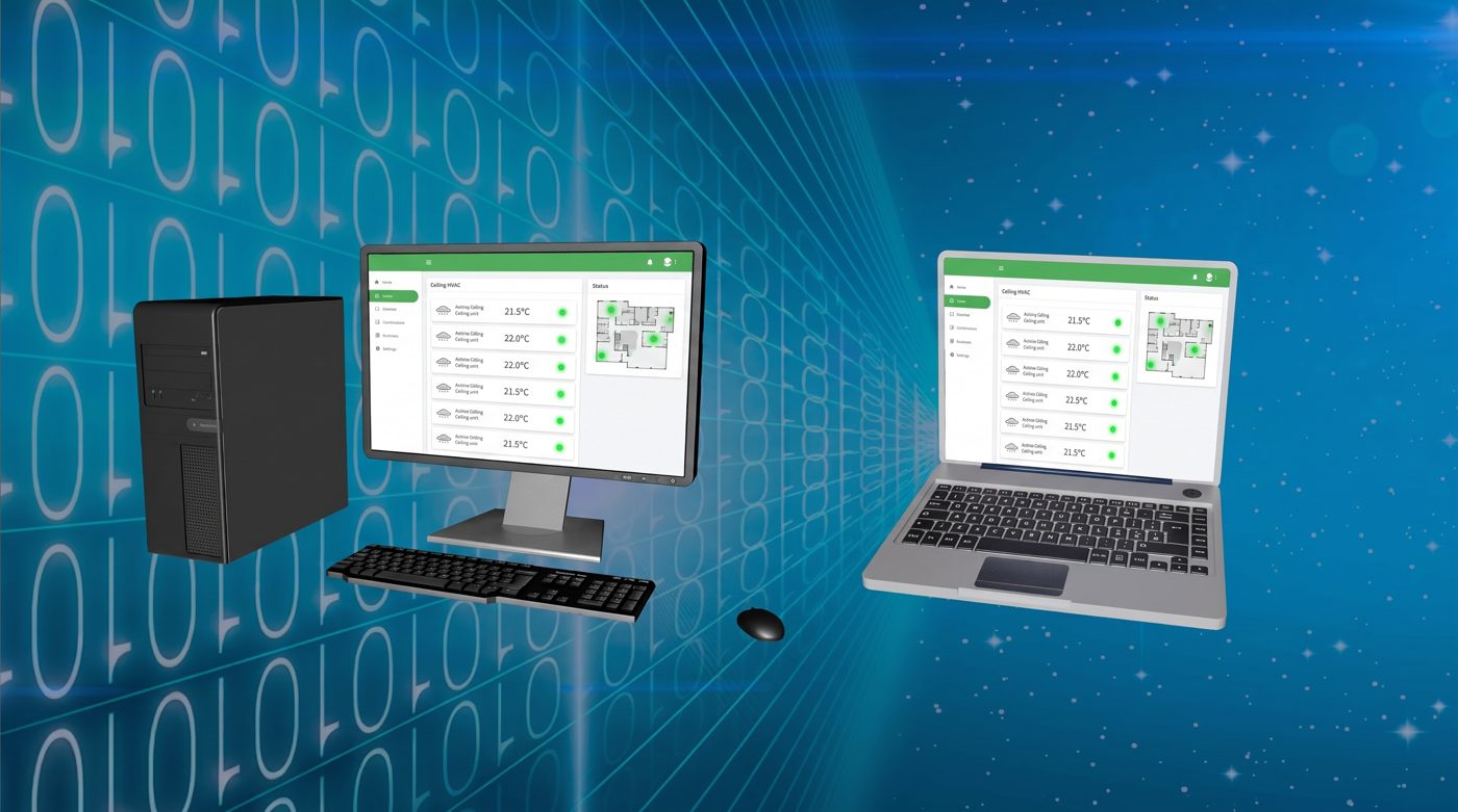 OXA supervisory control — monitoring software for up to 1,024 units on desktop and laptop