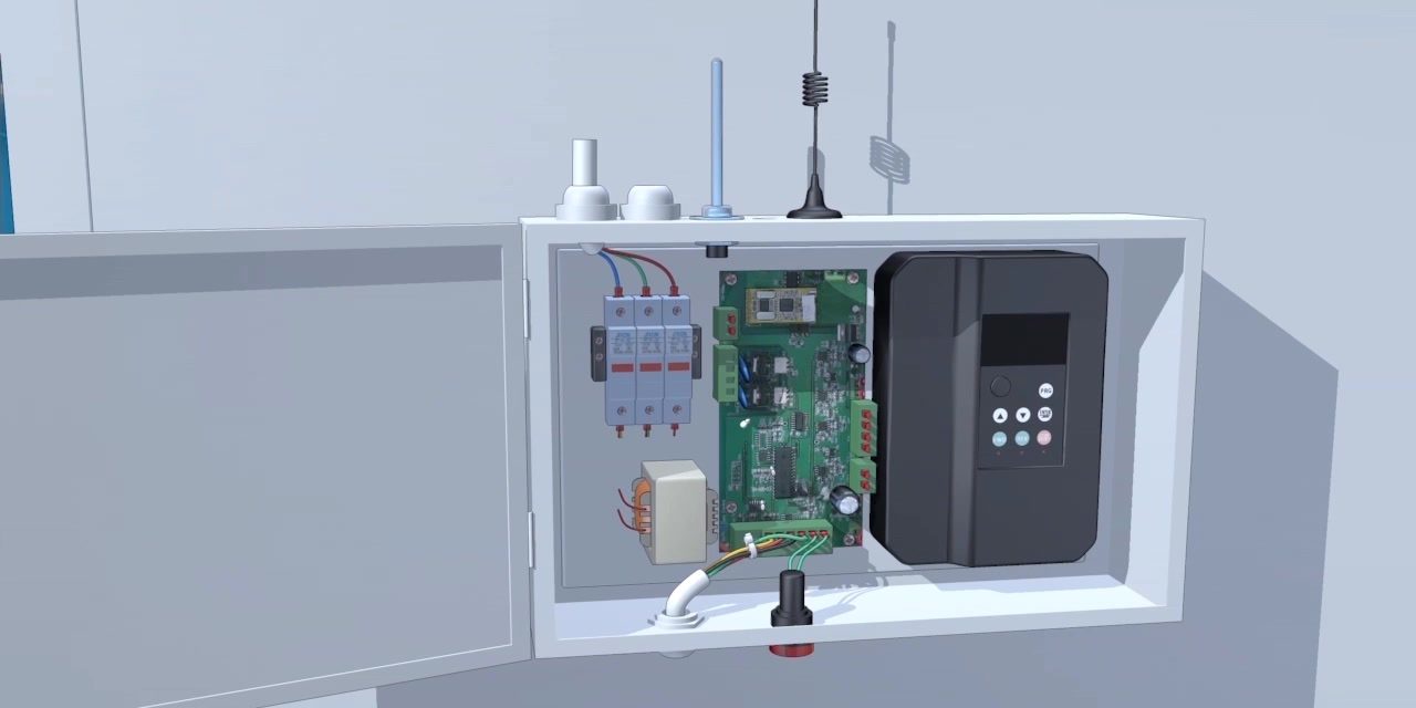 OXA installation safety monitoring — control module with six-axis tilt sensor and antennas