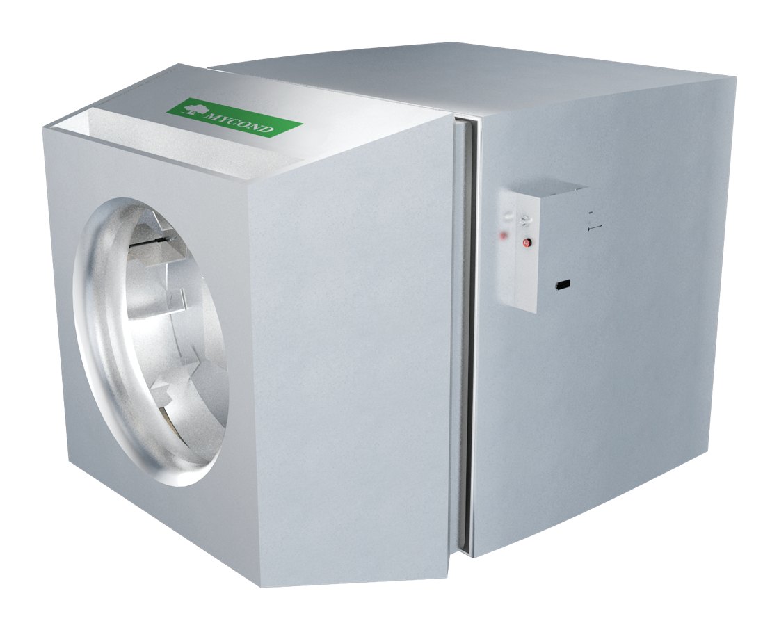 Mycond OXA-SK unit — horizontal discharge with cooling